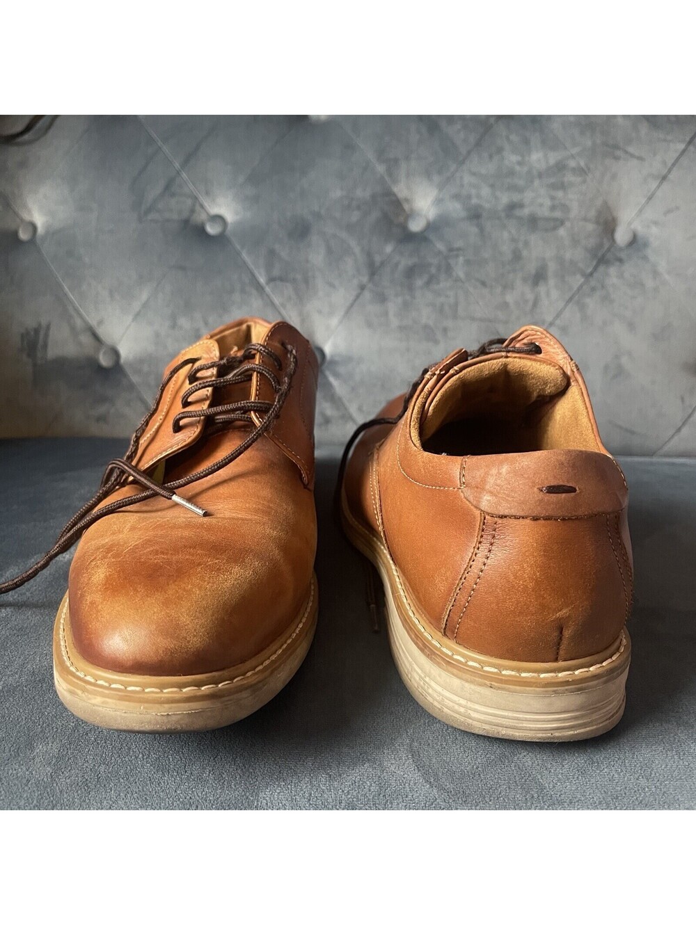 Florsheim Shoes Men's 11.5 M Leather Lace Up Cognac Brown Oxford 11988-229